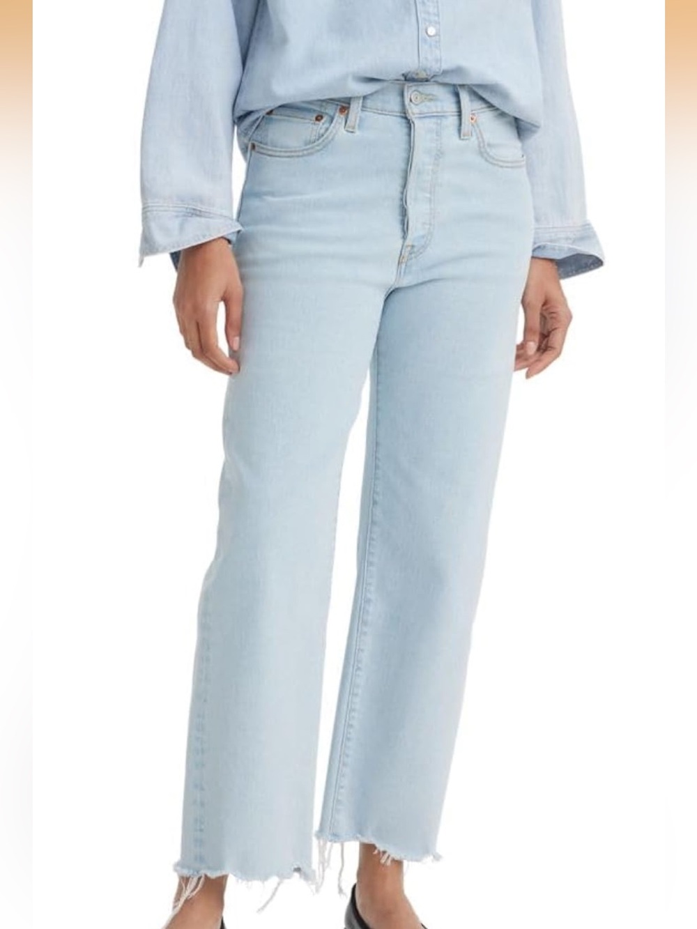 Levi's Light Wash Wide-Leg Jeans